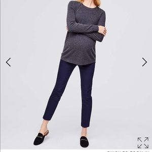 Loft maternity skinny ankle pants 2 petite navy
